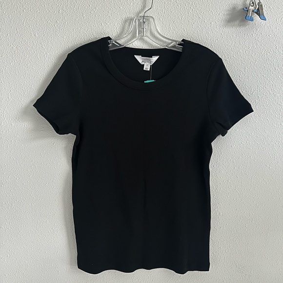 Market & Spruce Black Short Sleeve Tee - Picture 1 of 4
